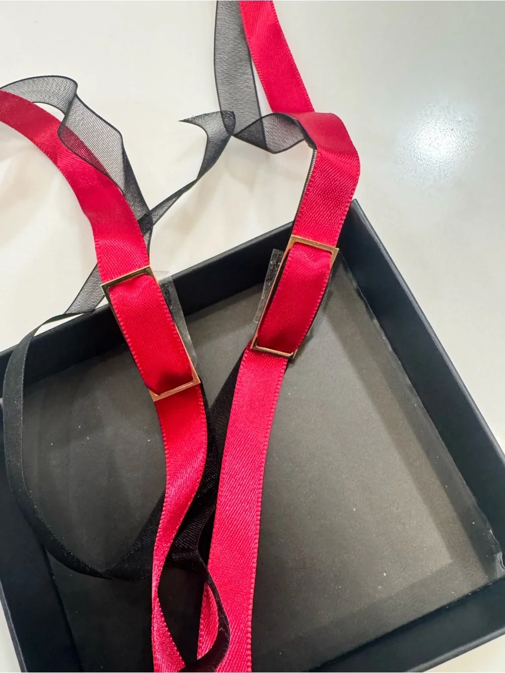 YSL Saint Laurent Beaute Ribbon Bracelet / Bag Charm — Set of 2 — NIB! Rare